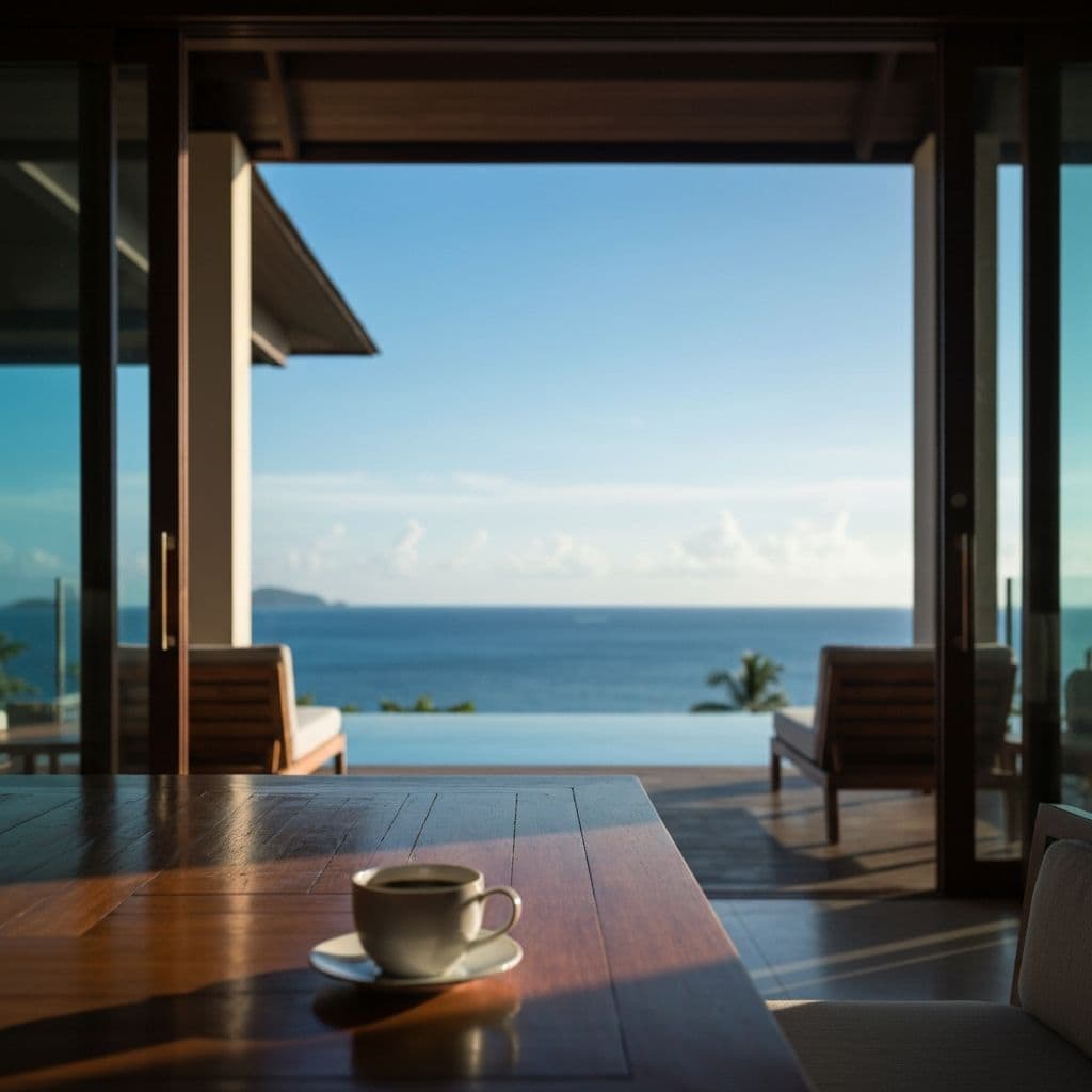 Ocean view from indoor